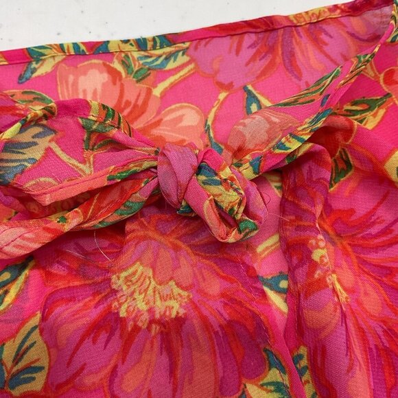 BEACH RIOT Melanie Sarong in Miami Peony One Size Beach Wrap - Picture 3 of 8
